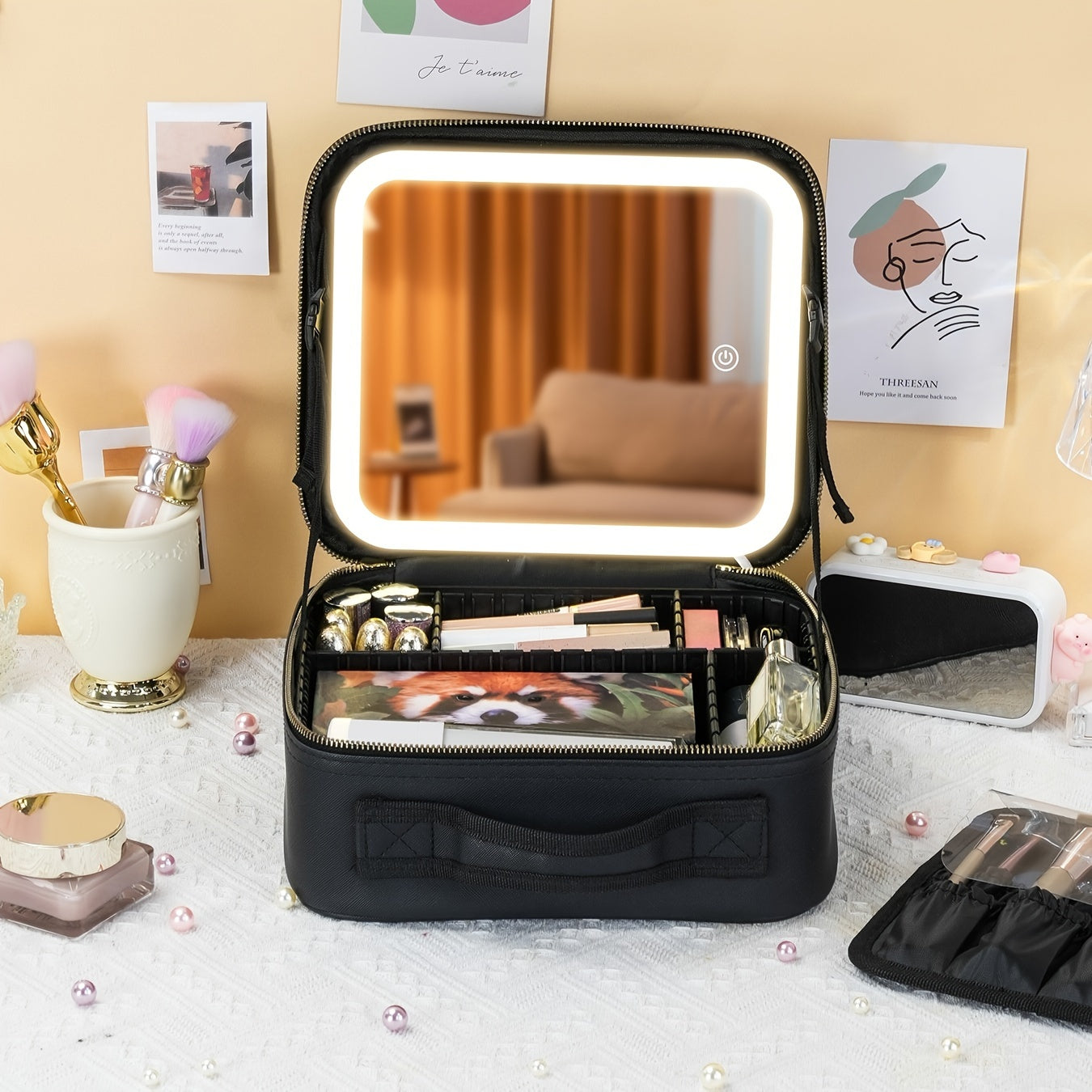 Elegant USB Rechargeable Makeup Bag