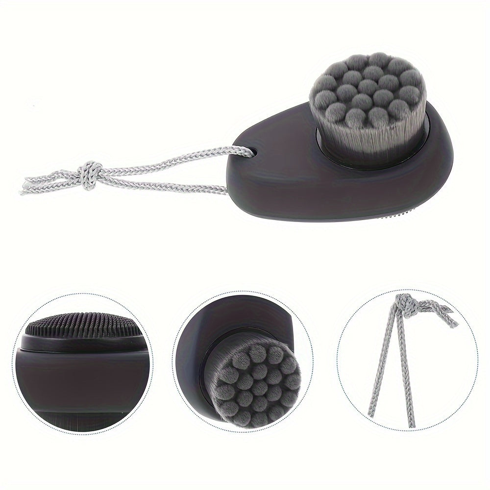 2-in-1 Dual-Sided Silicone Facial Cleansing Brush