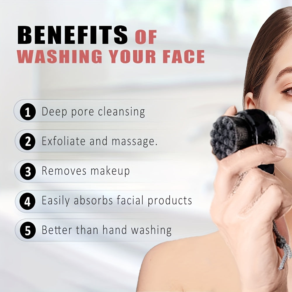 2-in-1 Dual-Sided Silicone Facial Cleansing Brush